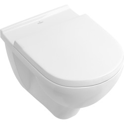 cuvette WC suspendue ovale à fond creux O.NOVO blanc alpin pour bâti support (56601001)