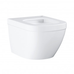 Euro ceramic WC suspendu compact sans bride avec abattant frein de chute (Eurocompact)