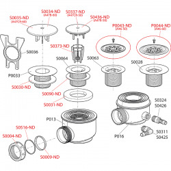 Siphon pour receveur de douche, chromé (A47CR-50)