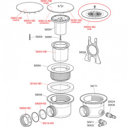 Alca Siphon pour receveurs de douche, métal LUX (A49K)