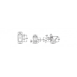 Cuvette WC suspendue en porcelaine sans bride Rimless (A34647L000)