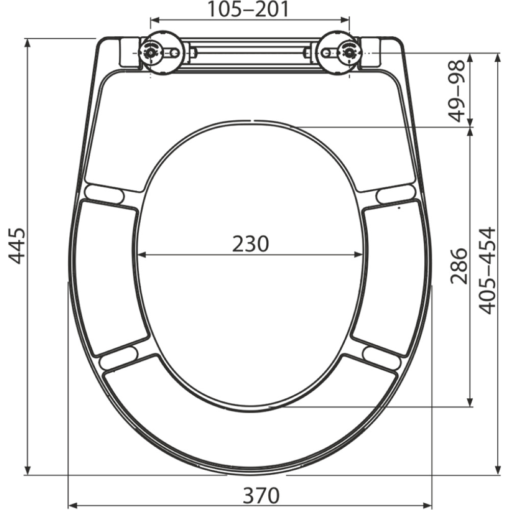 Abattant WC universel déclipsable