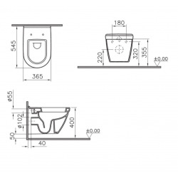 S50 Cuvetteavec bride et abattant softclose (5618-003-0075)
