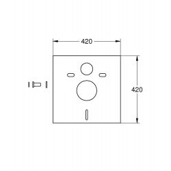 Rapid SL Bâti Support autoportant, cuvette Euro Ceramic Triple Vortex avec abattant frein de chute (AutoportantEUROCERAM2)