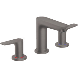 Talis E Mélangeur de lavabo 3 trous 150, noir brossé, avec tirette et vidage (71733340)  Talis E Mélangeur de lavabo 3 trous 150, noir brossé, avec tirette et vidage (71733340)