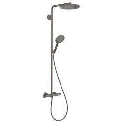 Raindance Select S Colonne de douche 240 1jet PowderRain avec mitigeur thermostatique noir brossé (27633340)