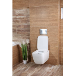 Idevit Abattant WC à fermeture classique adaptable sur la plupart des  cuvettes, blanc (EASY2240)