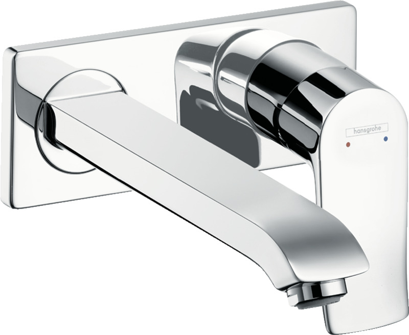 Hansgrohe Metris - Mitigeur lavabo encastré mural, Bec long 225mm ...