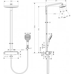 Showerpipe Raindance Select E 300 2jet EcoSmart