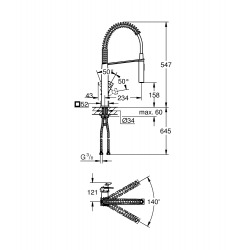 Grohe Eurocube Mitigeur évier DN 15, supersteel (31395DC0)