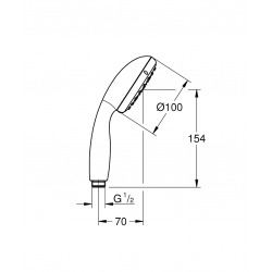 Tempesta 100 Douchette 1 jet (27923001)