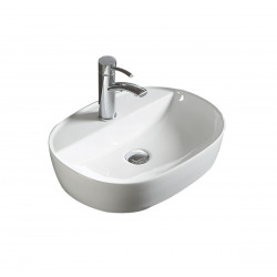 Vasque à poser Infinitio 60 x 40 x 12,5 cm sans trop-plein, blanc (SATINF6040)