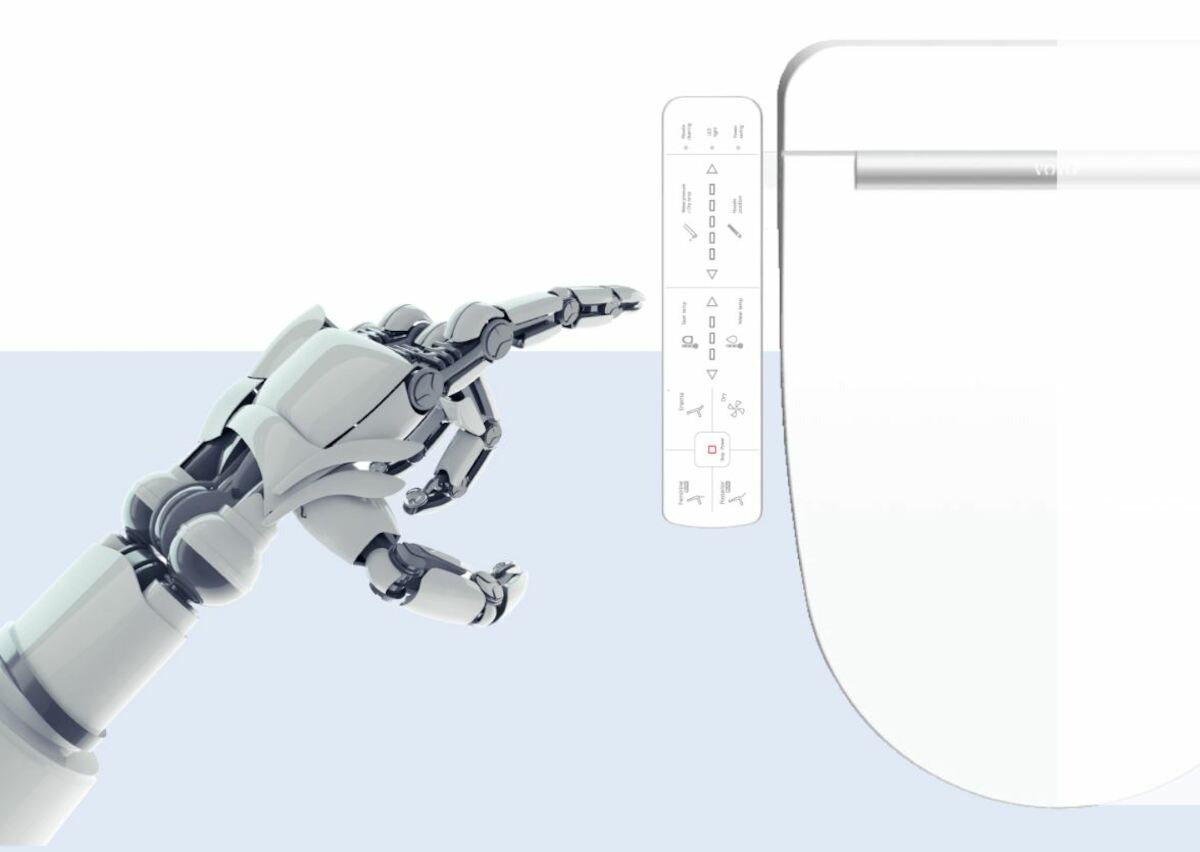 Vovo Abattant WC japonais siege de toilette electrique avec bidet integre blanc VB3100S