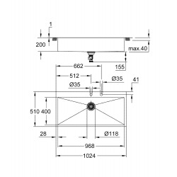 K800 évier en acier inoxydable (31586SD1)