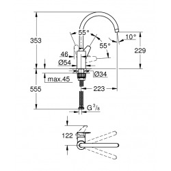 Bauedge mitigeur monocommande evier (31590000)