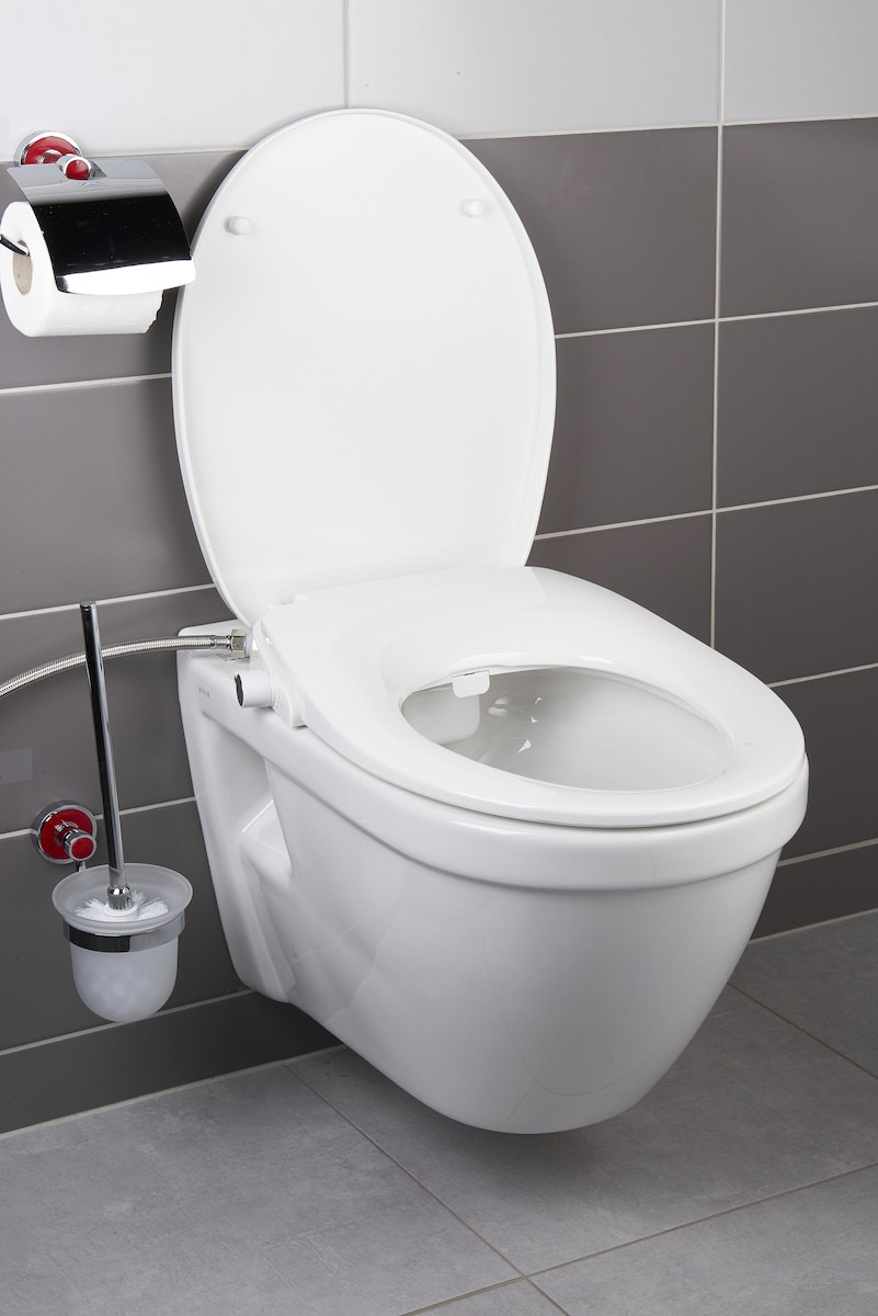 Swiss Aqua Technologies Abattant WC japonais siège de toilette Softclose  sans électricité avec bidet intégré, blanc SATBEASY2233