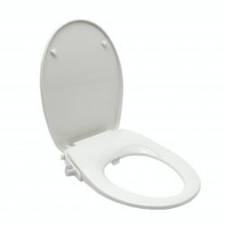 Abattant WC japonais, siège de toilette Softclose sans électricité avec bidet intégré, blanc (SATBEASY2233)