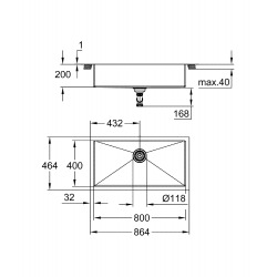 K700 Évier en acier inoxydable, Inox (31580SD1)