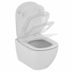 Set complet bati support autoportant + WC Ideal Standard Tesi Aquablade sans bride + plaque noire mate (AlcaTesi-7)