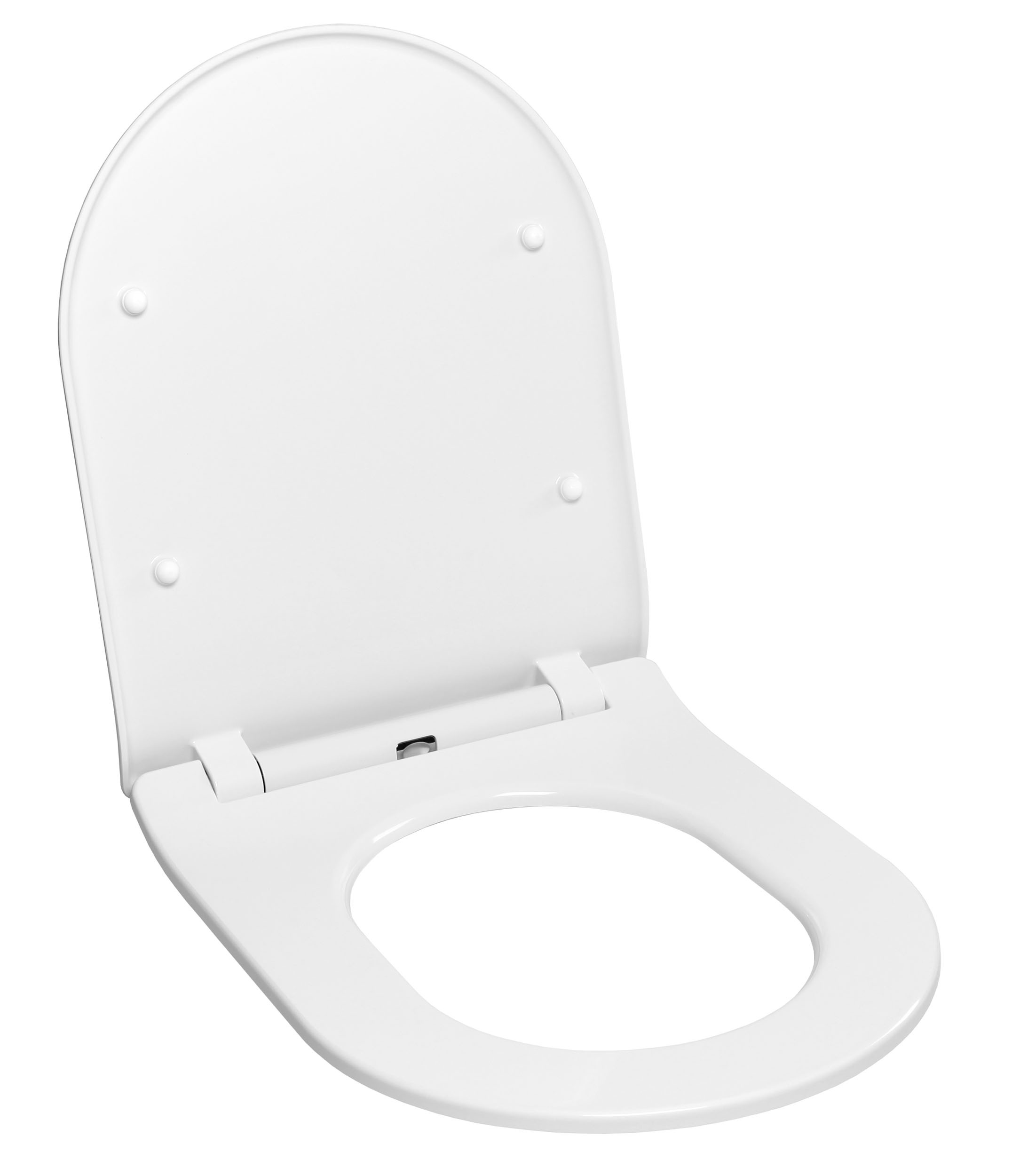 Idevit Abattant WC Ultra mince, à fermeture douce Softclose adaptable sur  la plupart des cuvettes, blanc (EASYSLIM44)