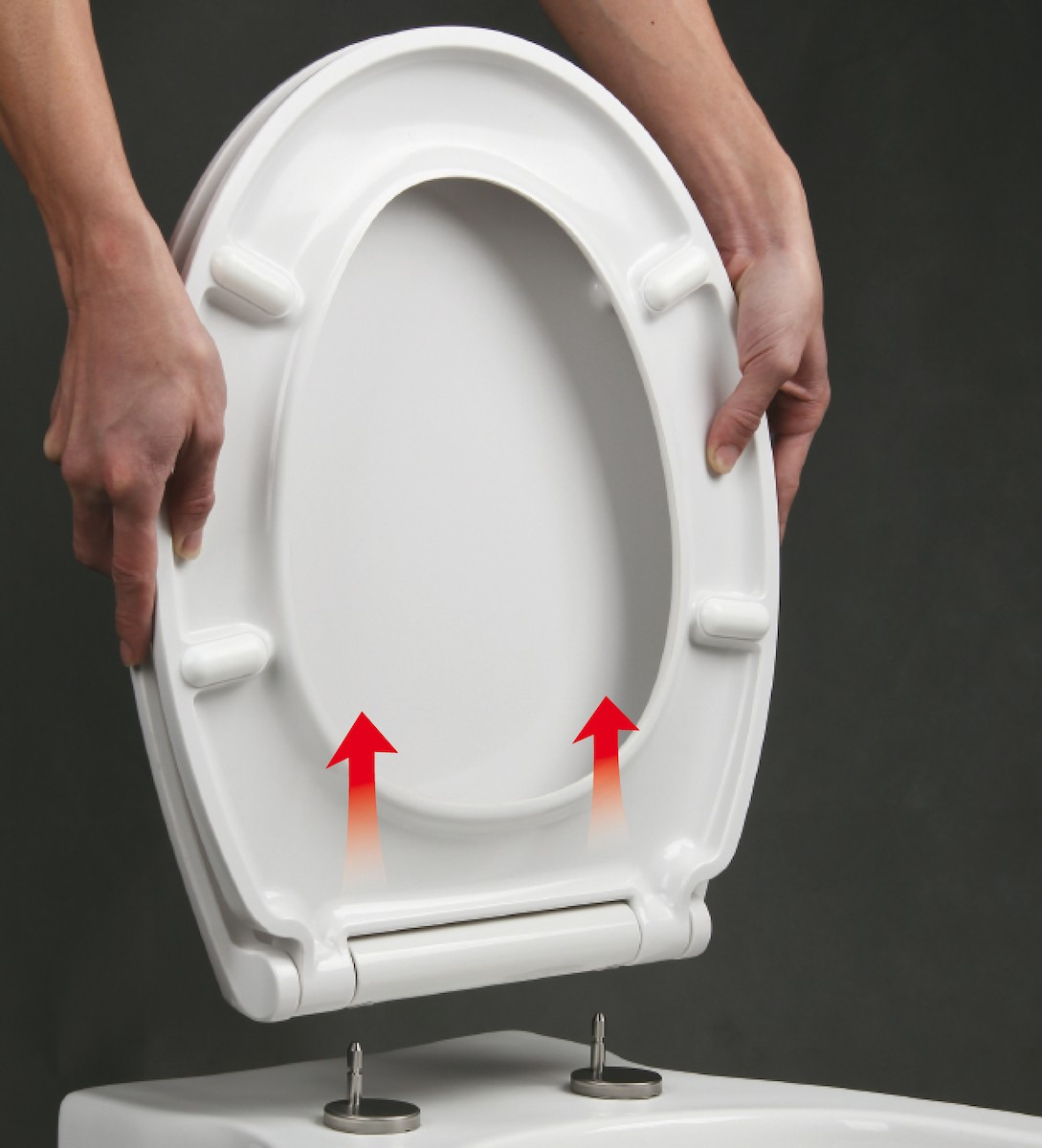 Idevit Abattant WC à fermeture classique adaptable sur la plupart des  cuvettes, blanc (EASY2240)