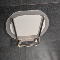  Ovo Chrome siège de douche rabattable PMR pour cabine de douche (B8F0000029)