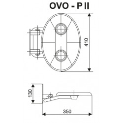 Ovo-P II-Clear siège de douche rabattable PMR pour cabine de douche (B8F0000048)