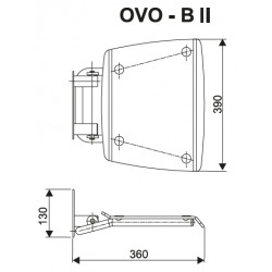 Ovo-B II-Blueline siège de douche rabattable PMR pour cabine de douche (B8F0000055)