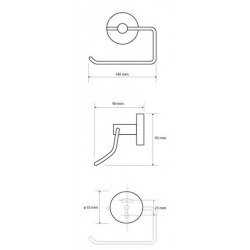  Dark porte papier toilette sans cache, noir (104112040)