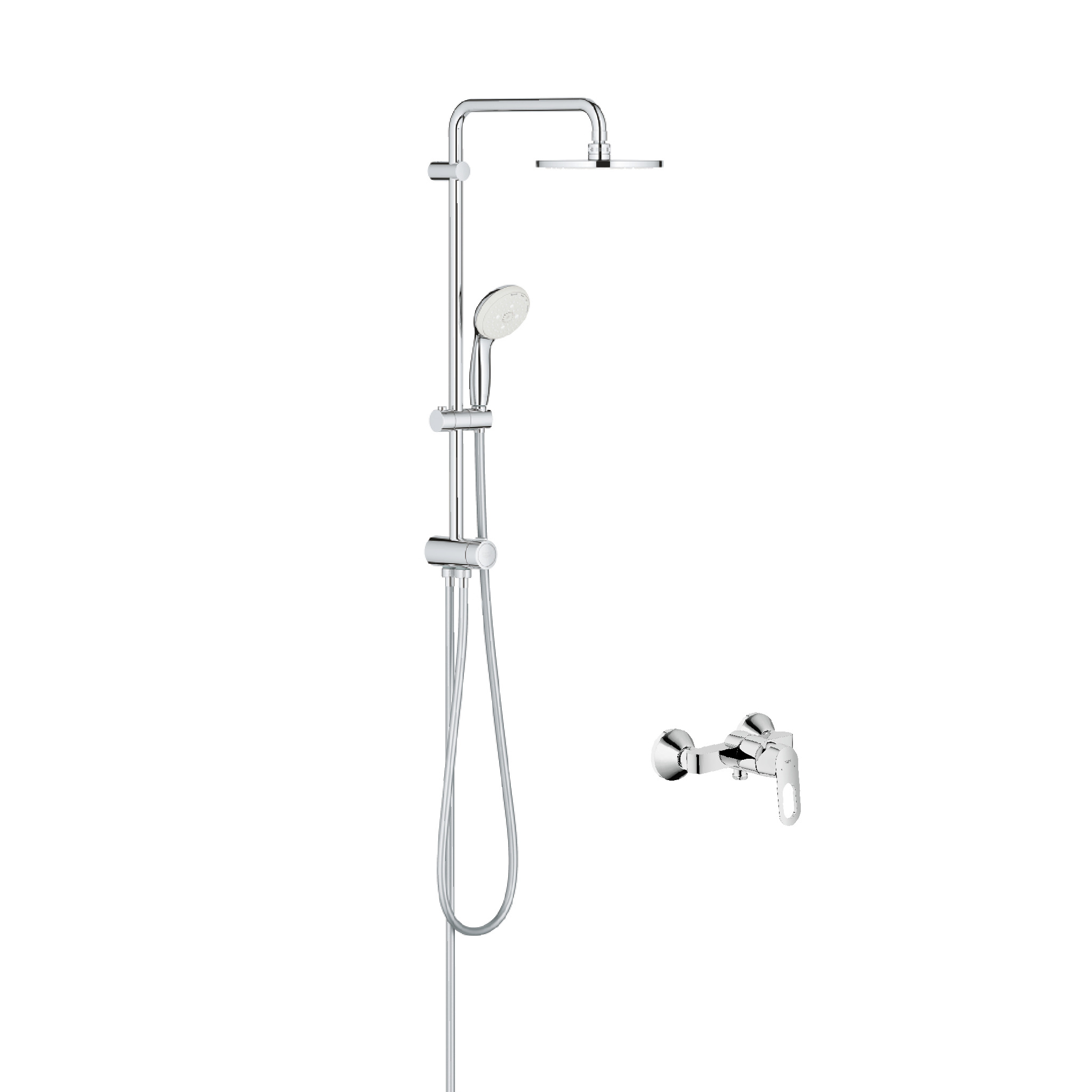 Grohe Bauloop Tempesta Ensemble de douche avec mitigeur à levier et