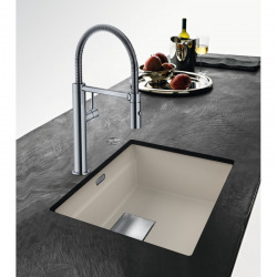 Kubus 2 KNG 110-52 Fragranit+ Évier de cuisine sous-plan Pierre gris