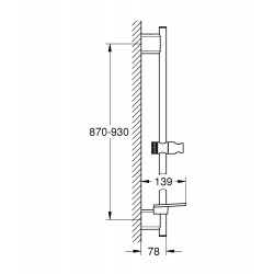 Rainshower Smartactive Barre de douche 900MM, Hard graphite (26603A00)