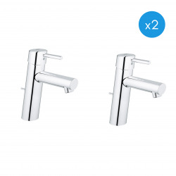 CONCETTO NEW - Lot de 2 Mitigeurs monocommande 1/2" Lavabo Taille M (23450001-DUO)