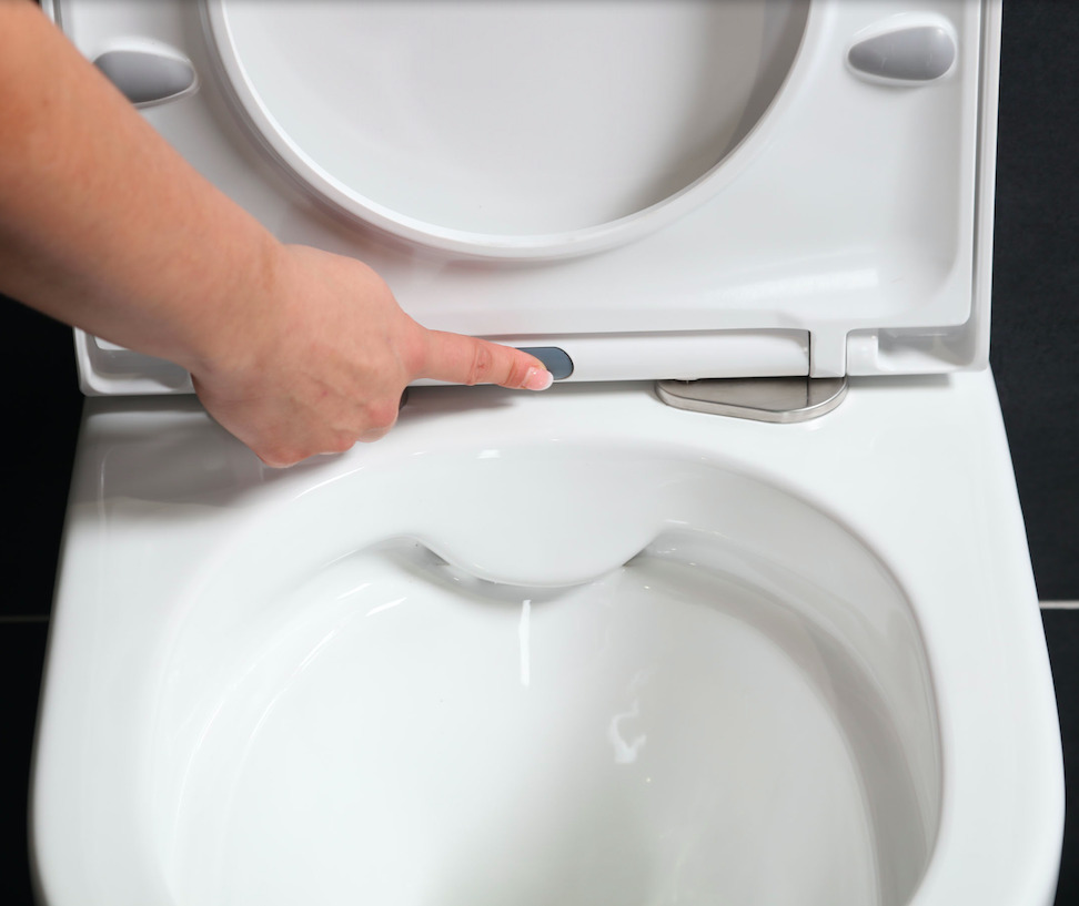 Swiss Aqua Technologies WC suspendu Infinitio gris mat sans bride et  fixations invisibles + abattant frein de chute (GreyInfinitio)