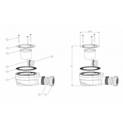 Multi siphon pour receveur de douche