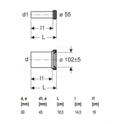 Set jeu de manchettes pour cuvette suspendue + isolation phonique pour WC et bidets suspendus