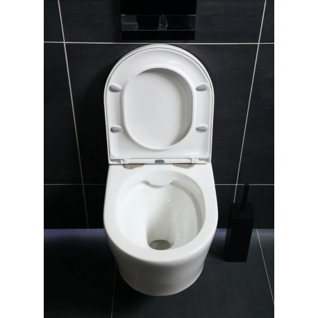 Bati support alca et Euro Ceramic Cuvette WC suspendue, blanc alpin +  abattant - Akaaz