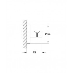 Lot de 3 patères murales fixation invisible (40364001)