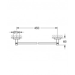 Essentials Lot de 2 patères murales fixation invisible + Barre porte-serviettes métal (40364001 + 40688001)
