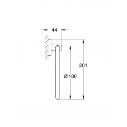  Essentials Lot de 2 patères murales fixation invisible + Anneau porte-serviettes métal (40364001 + 40365001)