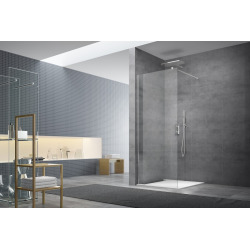 Walk-in Set de paroi de douche à l'italienne anti calcaire 117x200 cm (WI120-SET)