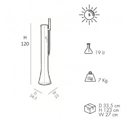 Happy Go - Douche solaire de voyage, basse, avec douchette mobile, violet (HG140/4005)
