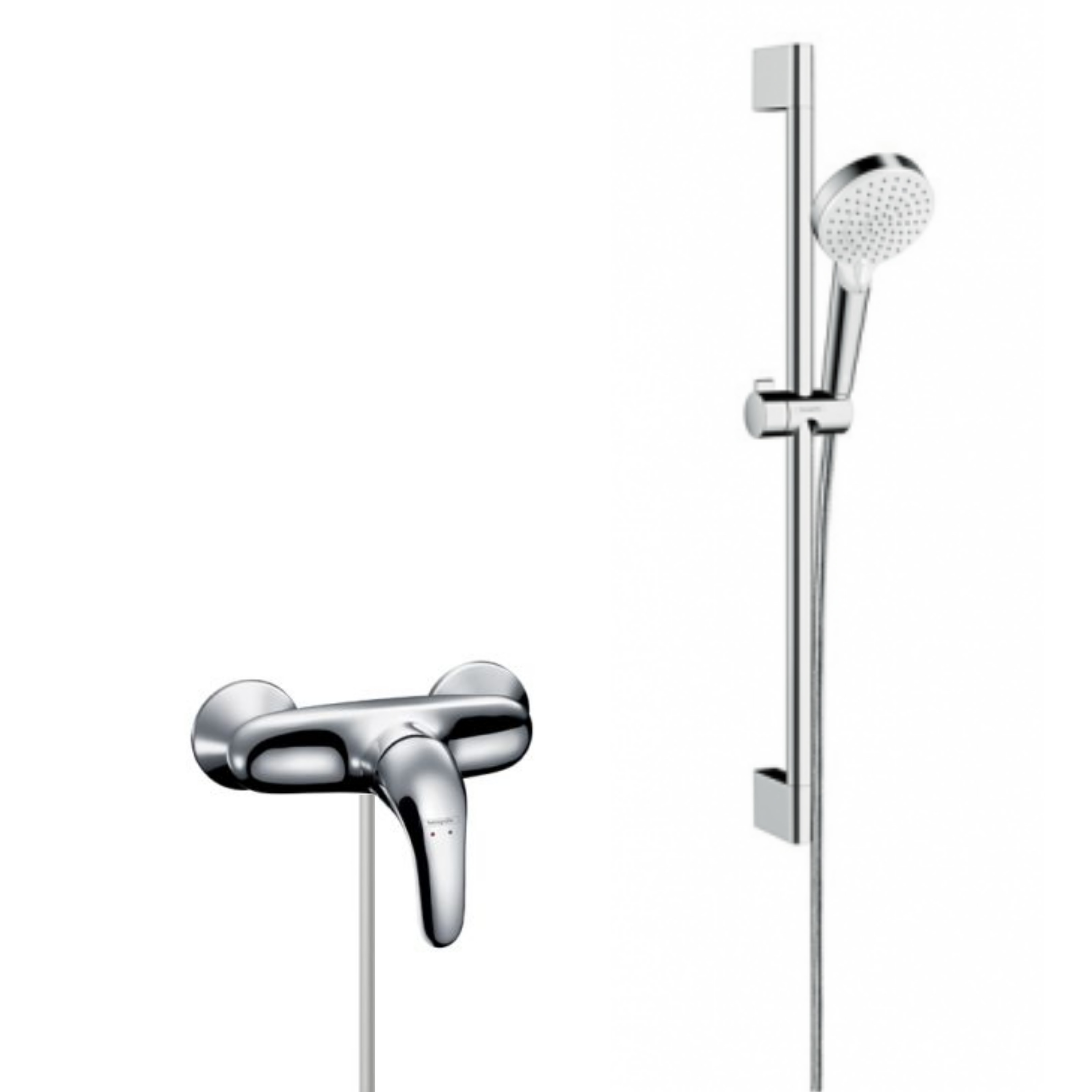 Hansgrohe Pack Focus E Mitigeur + Set de douche Crometta