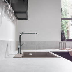 Talis M54 Mitigeur de cuisine 270, avec douchette extractible 1 jet, Chromé (72808000)  Talis M54 Mitigeur de cuisine 270, avec douchette extractible 1 jet, Chromé (72808000)