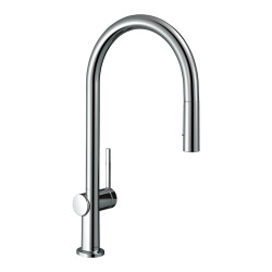 Hansgrohe Talis M54 Mitigeur de cuisine 210, avec douchette extractible 2 jets, Chromé (72800000)