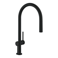 Hansgrohe Talis M54 Mitigeur de cuisine 210, avec douchette extractible 1 jet, Noir mat (72802670)