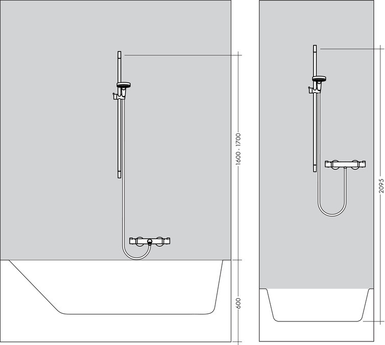 Kit de douche thermostatique Hansgrohe Crometta Vario