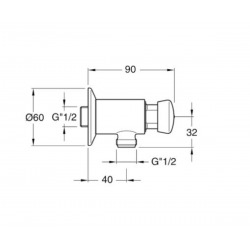  Robinet d&apos;urinoir mural avec bouton temporisé (QK100)