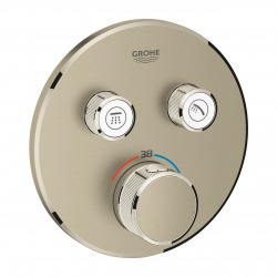 Grohe Grohtherm Smartcontrol, Thermostatique pour installation encastrée 2 sorties, Nickel brossé (29119EN0)