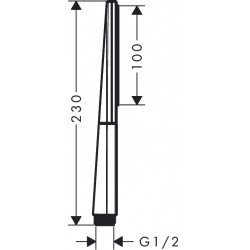 Hansgrohe Rainfinity Douchette à main 100 1 jet, Aspect Doré poli (26866990)